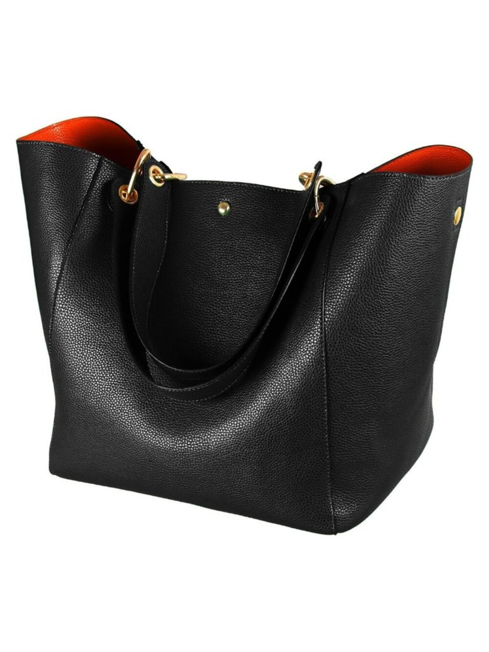 Large Work Tote Bag Women Handbags Bucket Purses Vegan Leather Shoulder Bag